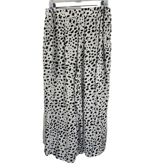 Shoreline 100% Rayon White Black Polka Dots Lightweight Women's Pants 2X - Picture 2 of 4